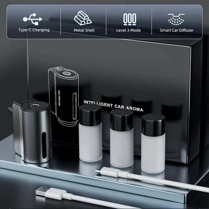 منقّي هواء السيارة مع موزّع العطر والزيوت العطرية – Aromatherapy ذكي