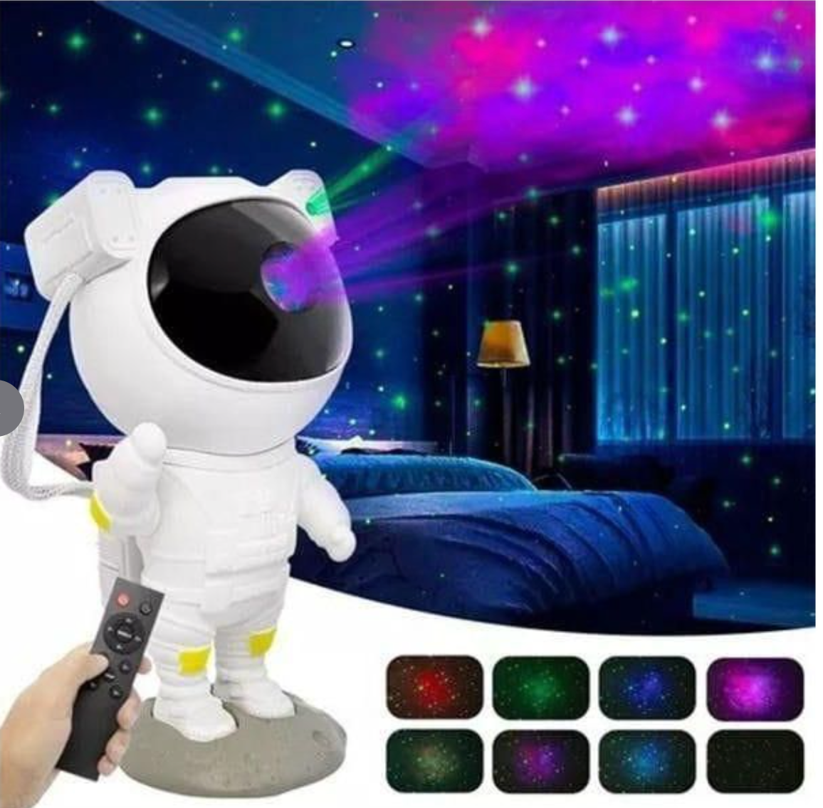 رائد الفضاء مصباح النجوم بأضواء فلكية للنجوم و الكواكب متعدد الأشكال والاضاءات