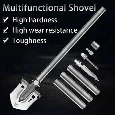 مجرفة تخييم قابلة للطي متعددة الأدوات – أداة بقاء قوية للرحلات والطوارئ